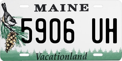 ME license plate 5906UH