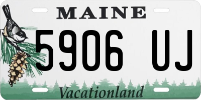 ME license plate 5906UJ