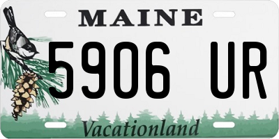 ME license plate 5906UR