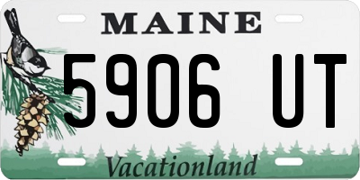 ME license plate 5906UT