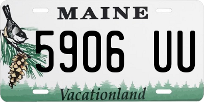 ME license plate 5906UU