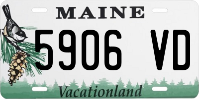 ME license plate 5906VD