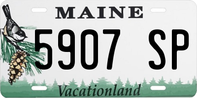 ME license plate 5907SP