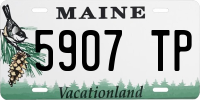 ME license plate 5907TP
