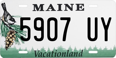 ME license plate 5907UY