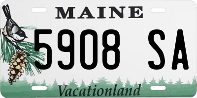 ME license plate 5908SA