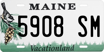 ME license plate 5908SM