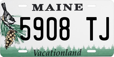 ME license plate 5908TJ