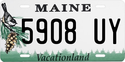 ME license plate 5908UY