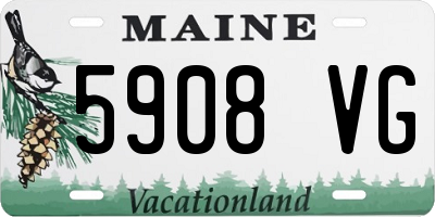 ME license plate 5908VG