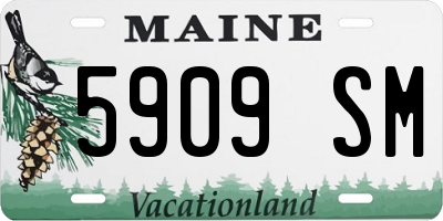 ME license plate 5909SM