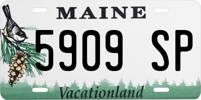 ME license plate 5909SP
