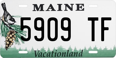 ME license plate 5909TF