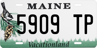 ME license plate 5909TP