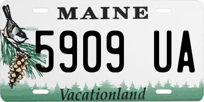 ME license plate 5909UA