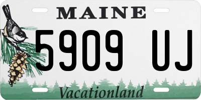 ME license plate 5909UJ
