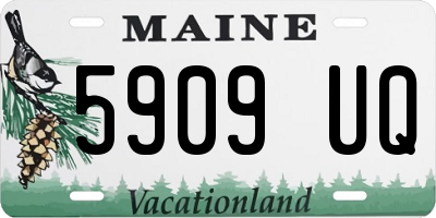 ME license plate 5909UQ