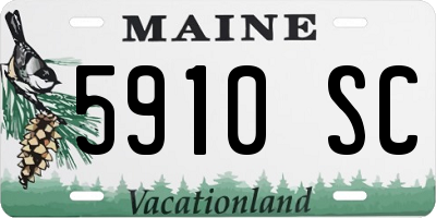 ME license plate 5910SC