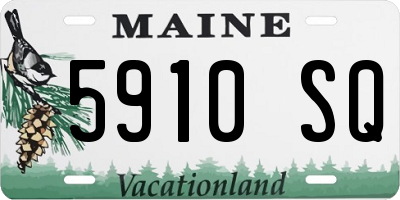 ME license plate 5910SQ