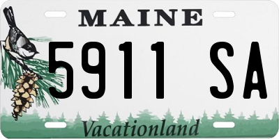 ME license plate 5911SA