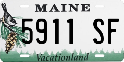 ME license plate 5911SF