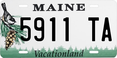 ME license plate 5911TA