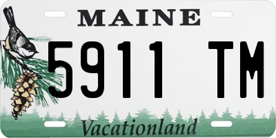 ME license plate 5911TM