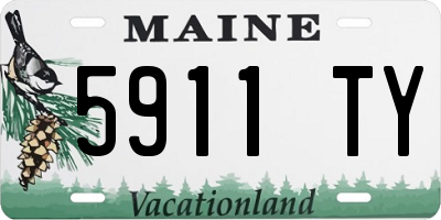 ME license plate 5911TY