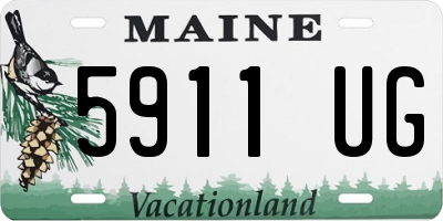 ME license plate 5911UG