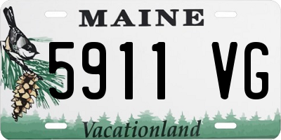 ME license plate 5911VG