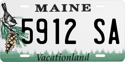 ME license plate 5912SA