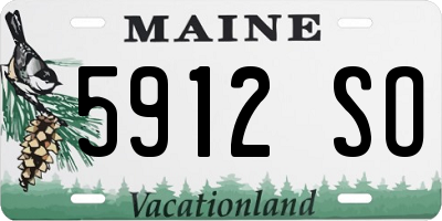 ME license plate 5912SO