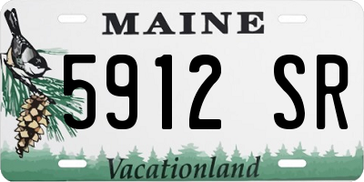 ME license plate 5912SR