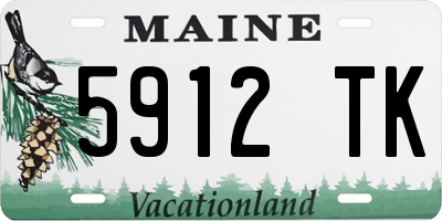 ME license plate 5912TK