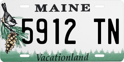ME license plate 5912TN