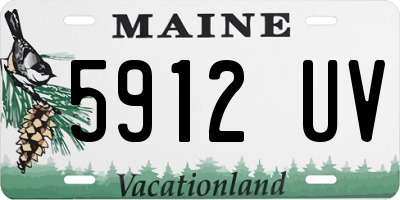 ME license plate 5912UV
