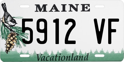 ME license plate 5912VF