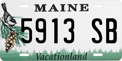 ME license plate 5913SB