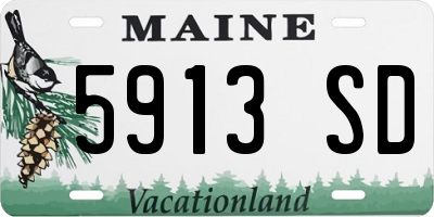ME license plate 5913SD