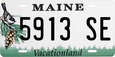 ME license plate 5913SE