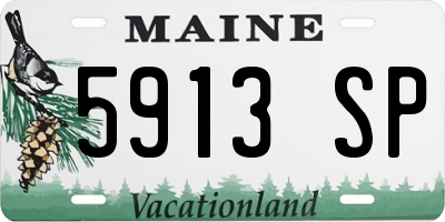 ME license plate 5913SP