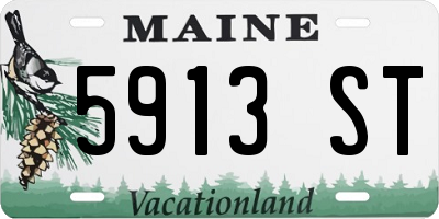 ME license plate 5913ST