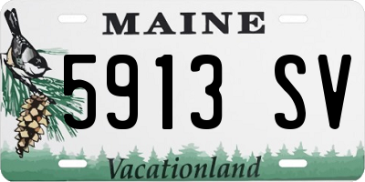 ME license plate 5913SV