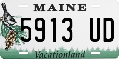 ME license plate 5913UD