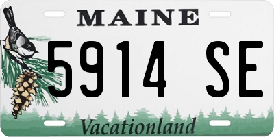 ME license plate 5914SE
