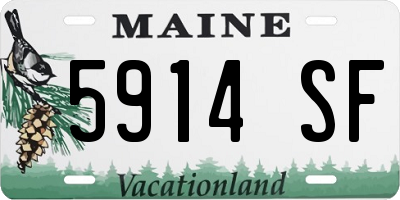 ME license plate 5914SF