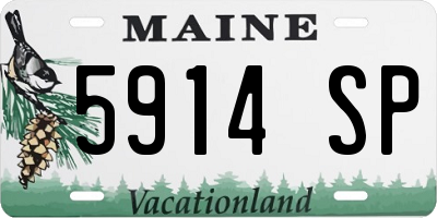 ME license plate 5914SP