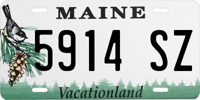 ME license plate 5914SZ