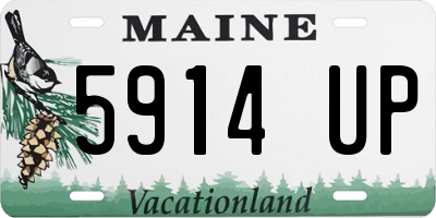 ME license plate 5914UP