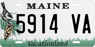 ME license plate 5914VA